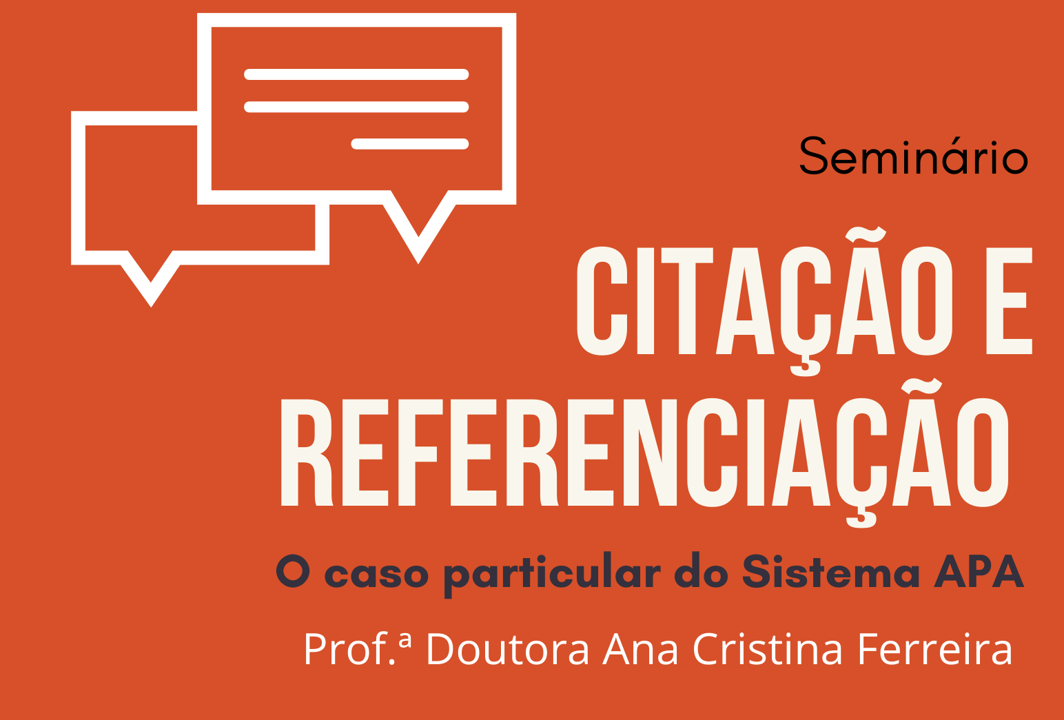 SEMINÁRIO: CITAÇÃO E REFERENCIAÇÃO
