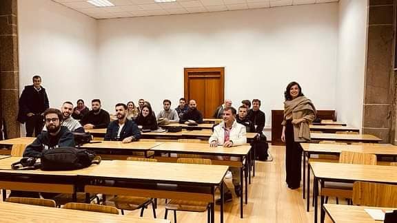 Professora Ingrid Winkler interveio para os estudantes do 1.º ano do Mestrado em EGI