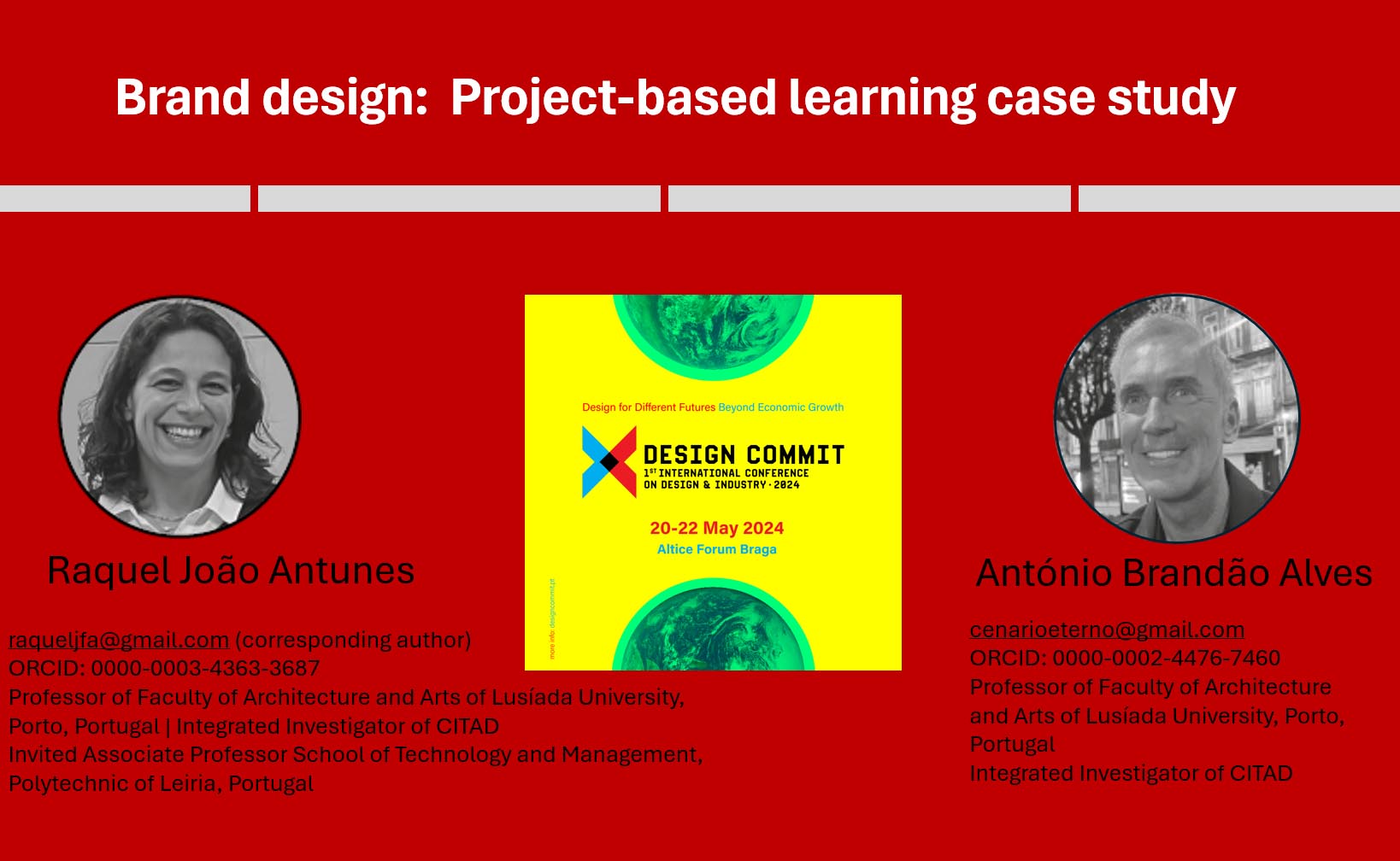 Professores Raquel Antunes e António Brandão apresentam artigo na International Conference On Design And Industry