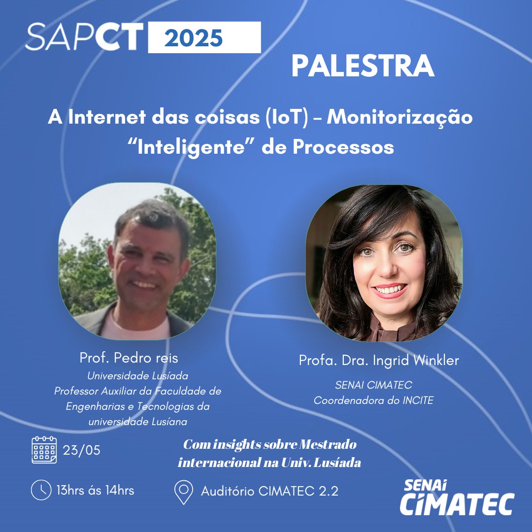 Professor Pedro Reis Gomes intervém no SAPCT2025 sobre a IoT – Monitorização “Inteligente” de Processos